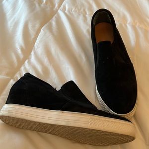 Black suede sneakers